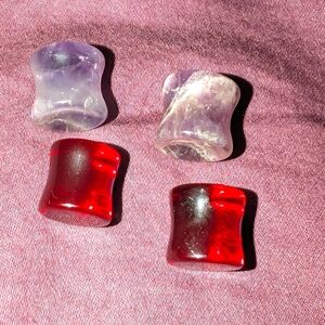 1/2in Amethyst and Garnet stone plugs